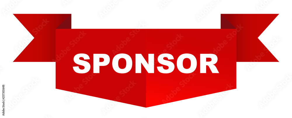 red vector banner sponsor