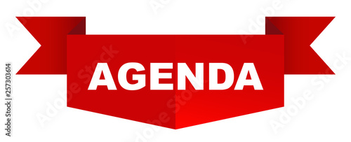 red vector banner agenda