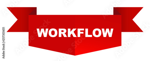 red vector banner workflow