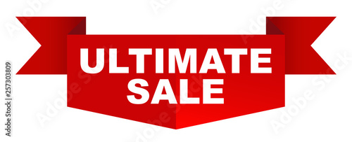 Foto red vector banner ultimate sale