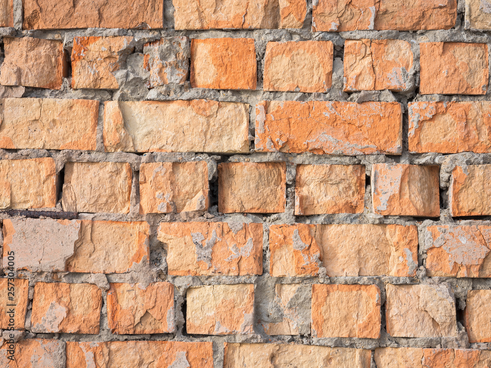 Fototapeta premium red cements brick wall