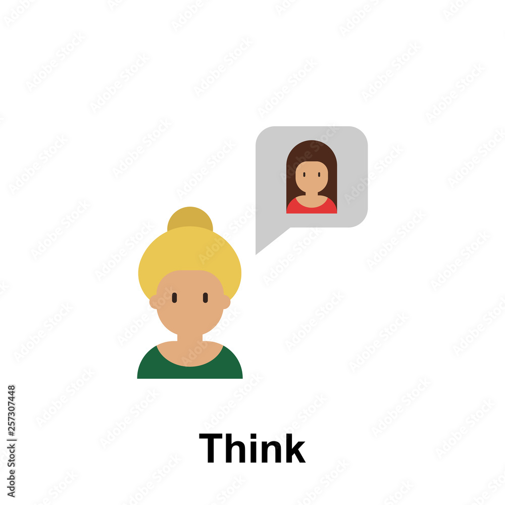 think, female color icon. Element of friendship icon. Premium quality graphic design icon. Signs and symbols collection icon for websites, web design, mobile app think, female color icon. Element of friendship icon. Premium quality graphic design icon. Signs and symbols collection icon for websites, web design, mobile app
