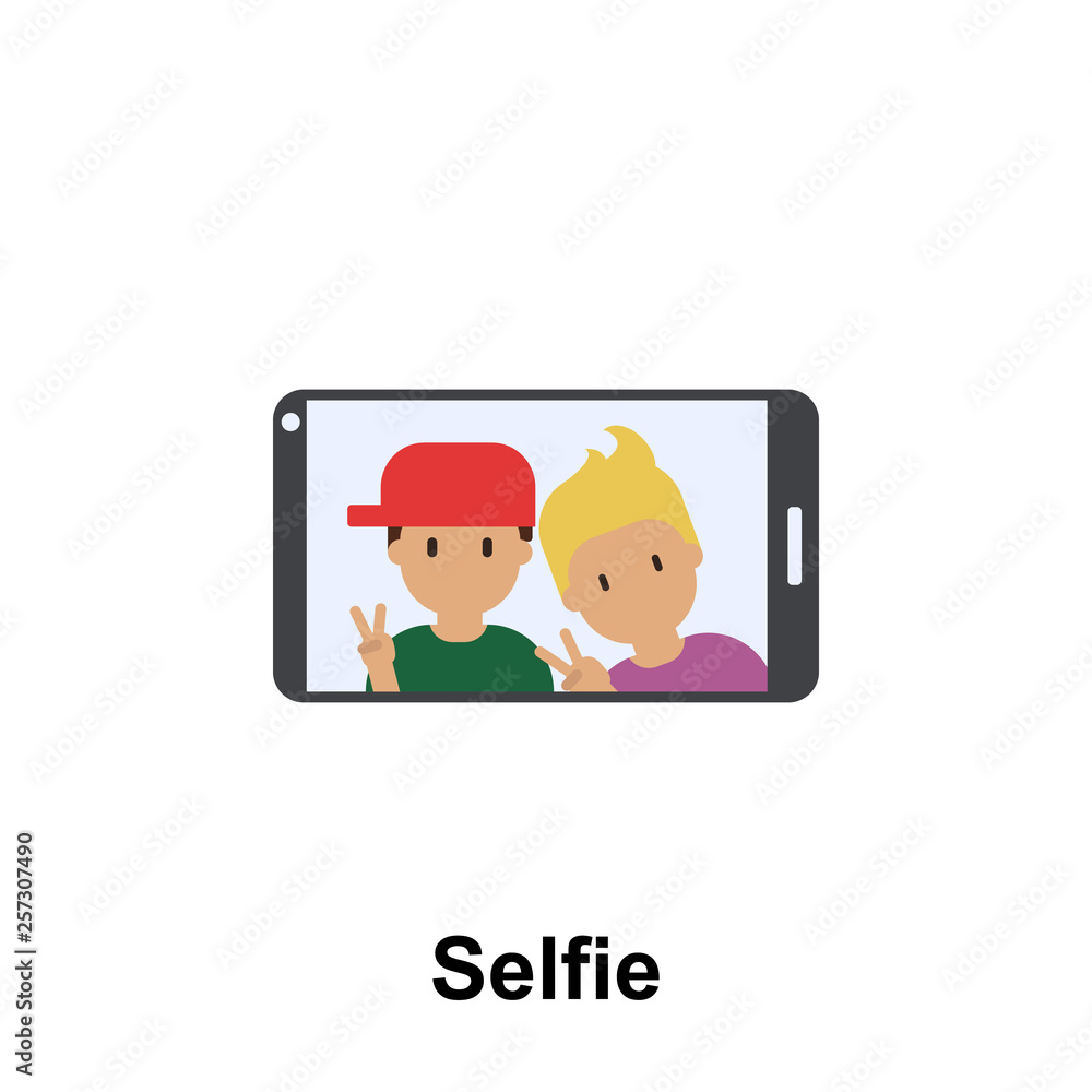 selfie, male, smartphone color icon. Element of friendship icon. Premium quality graphic design icon. Signs and symbols collection icon for websites, web design, mobile app