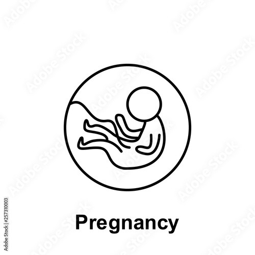 Pregnancy, organ icon. Element of human organ icon. Thin line icon for website design and development, app development. Premium icon
