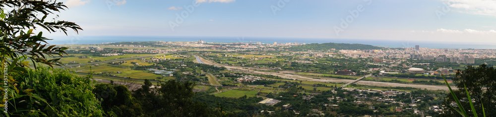 Panorama of downtown Hualien Taiwan 