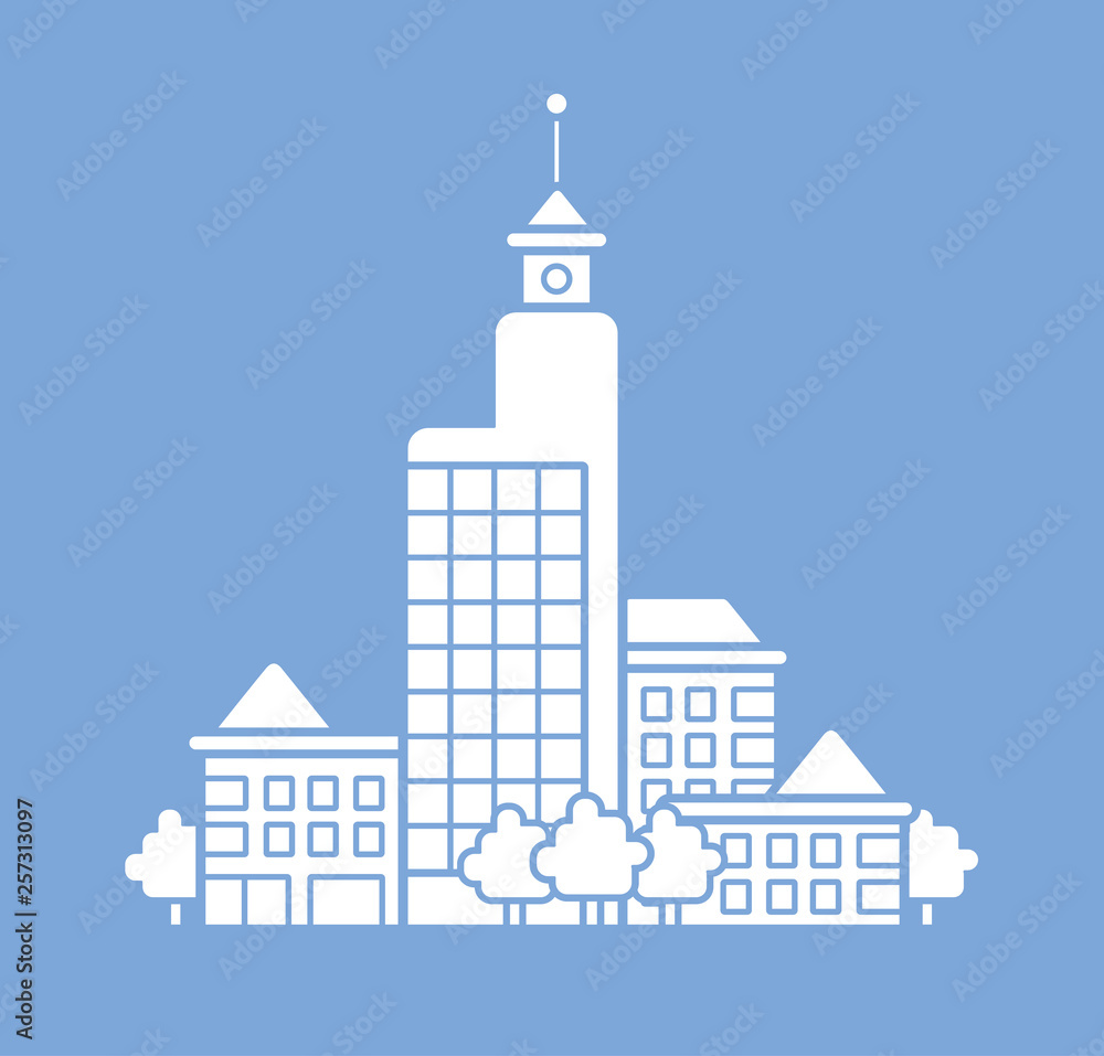City buildings project icon