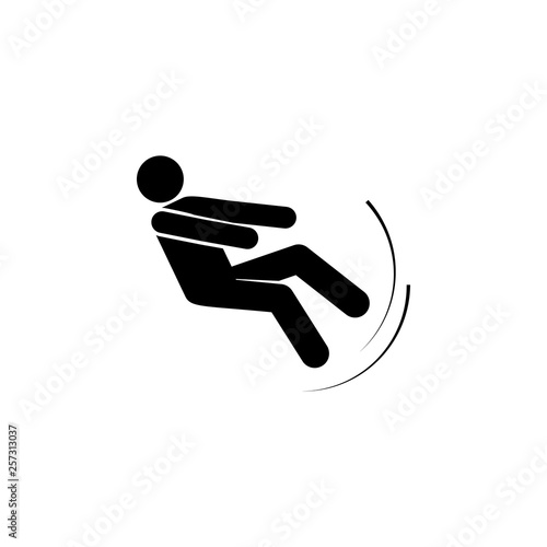 Man, fall, imbalance, person icon. Element of man fall down. Premium quality graphic design icon. Signs and symbols collection icon for websites, web design, mobile app