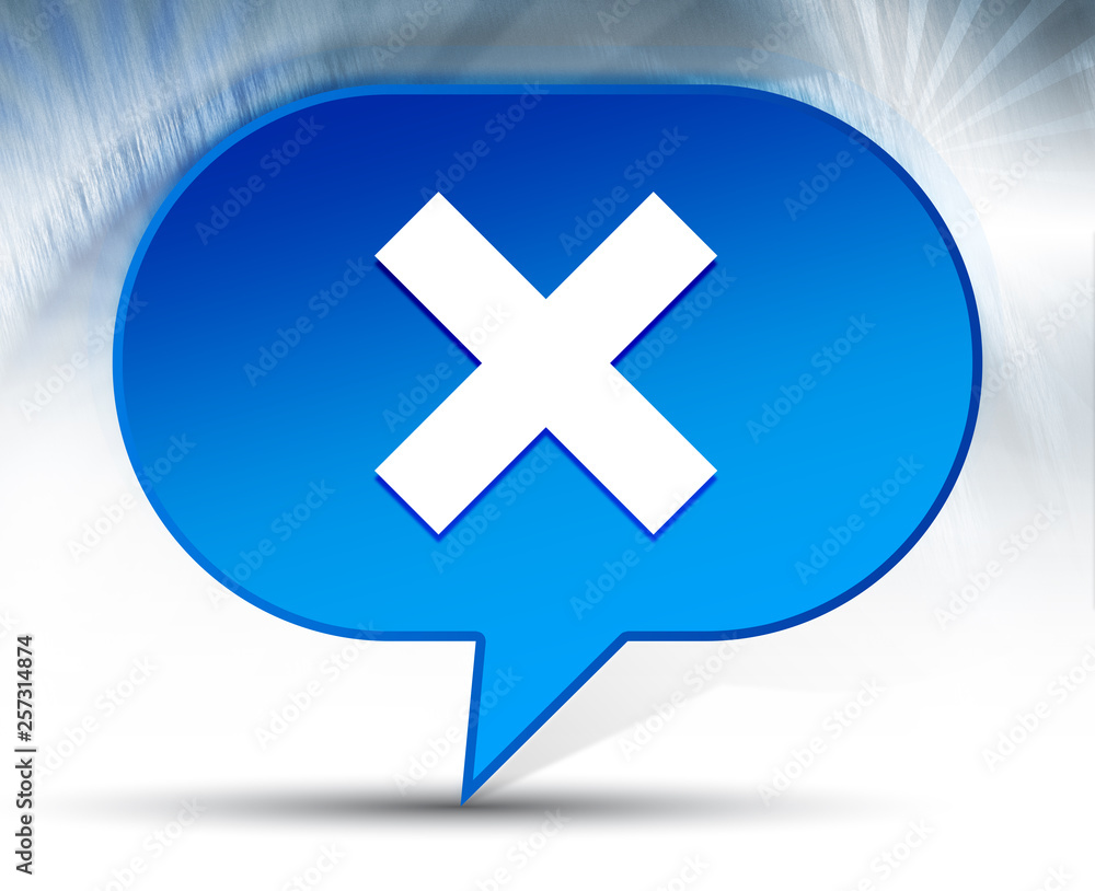 Obraz premium Cross icon blue bubble background