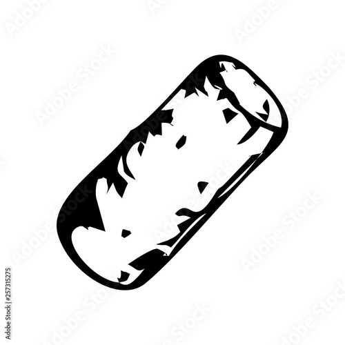 Wine cork vector illustration. Isolated on white background