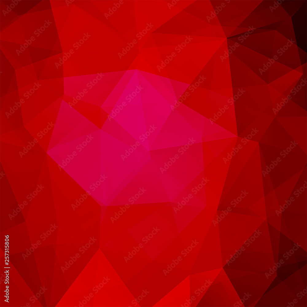 Fototapeta premium Abstract red mosaic background. Triangle geometric background. Design elements. Vector illustration
