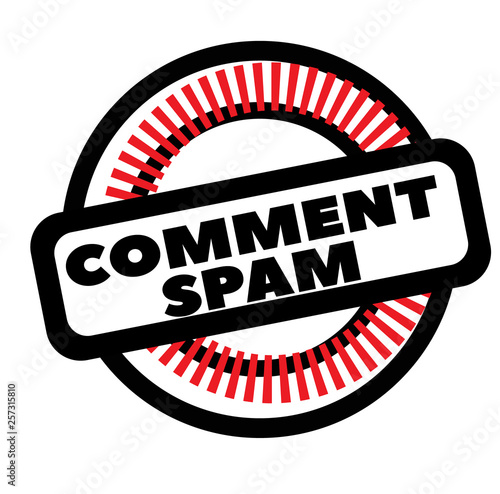 Print comment spam stamp on white