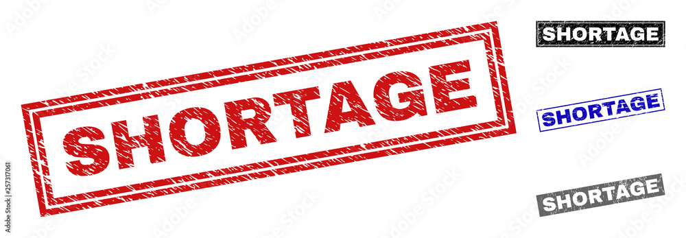custom made wallpaper toronto digitalGrunge SHORTAGE rectangle stamp seals isolated on a white background. Rectangular seals with grunge texture in red, blue, black and grey colors.