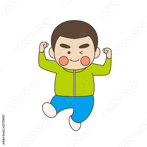 少年キャラクタージャンプ