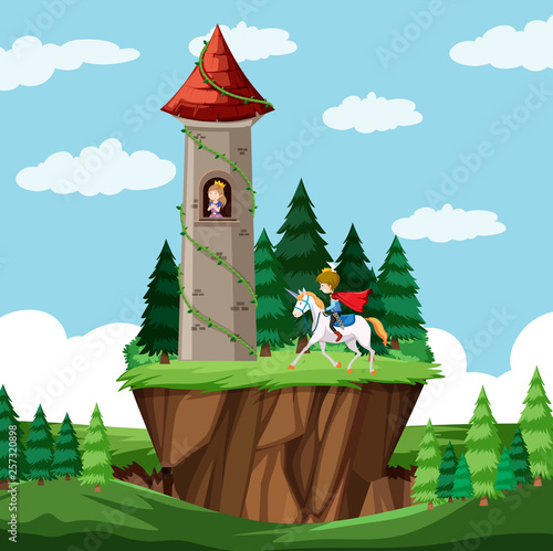 A prince helping princess