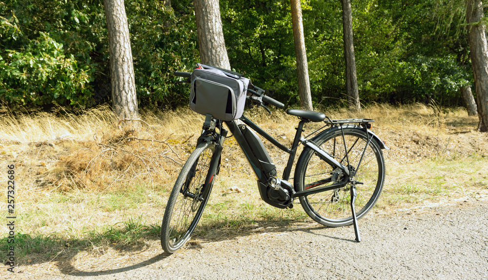 Naklejka premium Black electric Bicyle