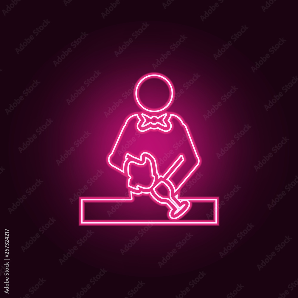 bartender washes glass icon. Elements of Bar in neon style icons. Simple icon for websites, web design, mobile app, info graphics bartender washes glass icon. Elements of Bar in neon style icons. Simple icon for websites, web design, mobile app, info graphics