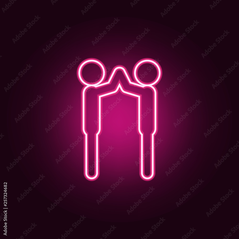 play hands icon. Elements of Conversation and Friendship in neon style icons. Simple icon for websites, web design, mobile app, info graphics play hands icon. Elements of Conversation and Friendship in neon style icons. Simple icon for websites, web design, mobile app, info graphics