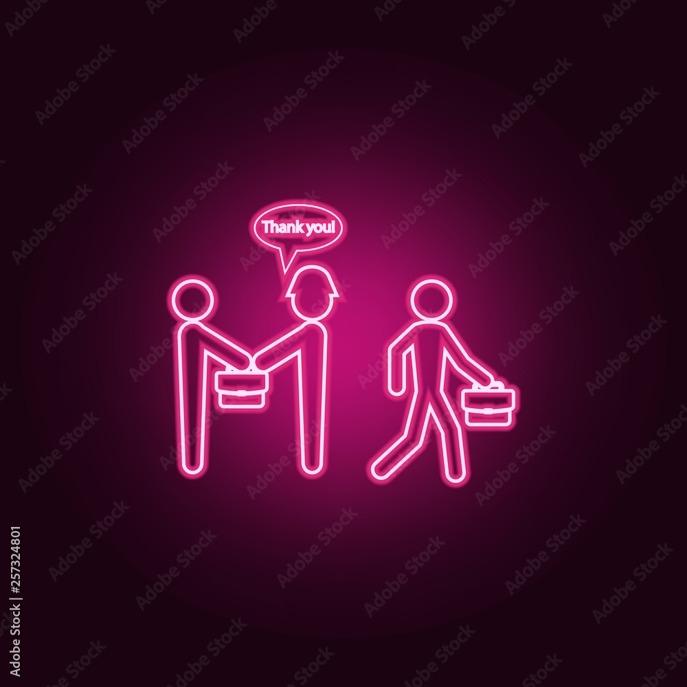 to thank for a good deed icon. Elements of Conversation and Friendship in neon style icons. Simple icon for websites, web design, mobile app, info graphics to thank for a good deed icon. Elements of Conversation and Friendship in neon style icons. Simple icon for websites, web design, mobile app, info graphics