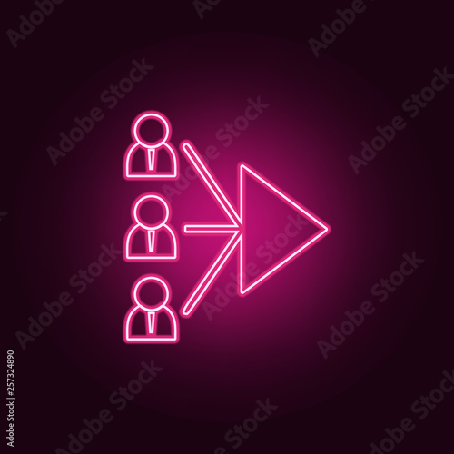 common goals icon. Elements of Conversation and Friendship in neon style icons. Simple icon for websites, web design, mobile app, info graphics