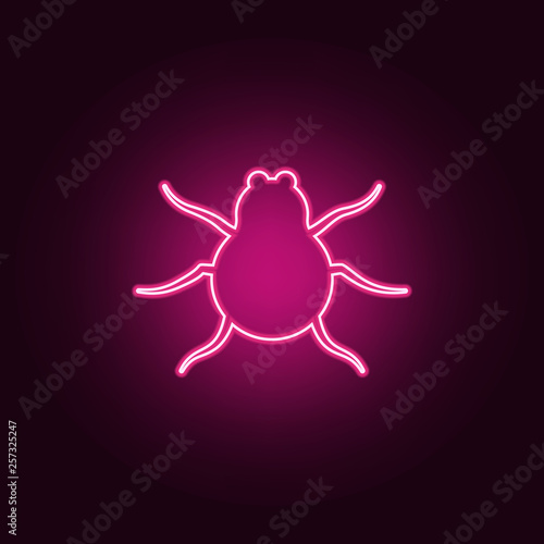virus icon. Elements of cyber security in neon style icons. Simple icon for websites, web design, mobile app, info graphics