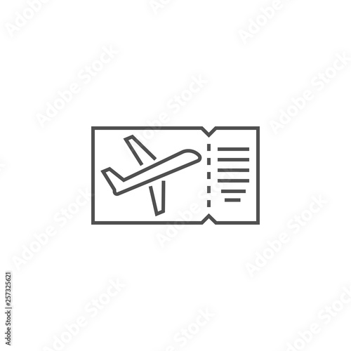 Ticket Related Vector Line Icon.