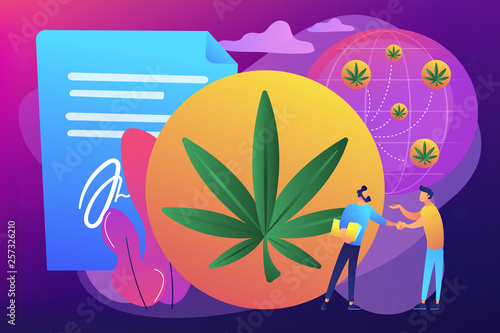 Distribution of hemp products concept vector illustration.