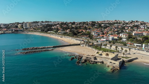 Fototapeta Naklejka Na Ścianę i Meble -  Vista Panoramica da Praia de Caxias em Oeiras Portugal