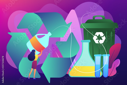 Chemical recycling concept vector illustration.