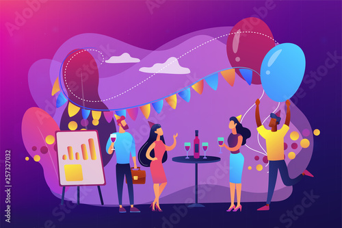 Corporate party concept vector illustration.