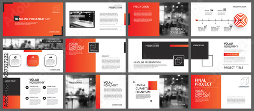 Presentation and slide layout background. Design red gradient template. Use for business annual report, flyer, marketing, leaflet, advertising, brochure, modern style.