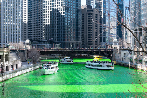 Dyeing Chicago River Green