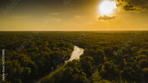 sunset on the river
