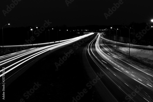 Highway at night - long exposure