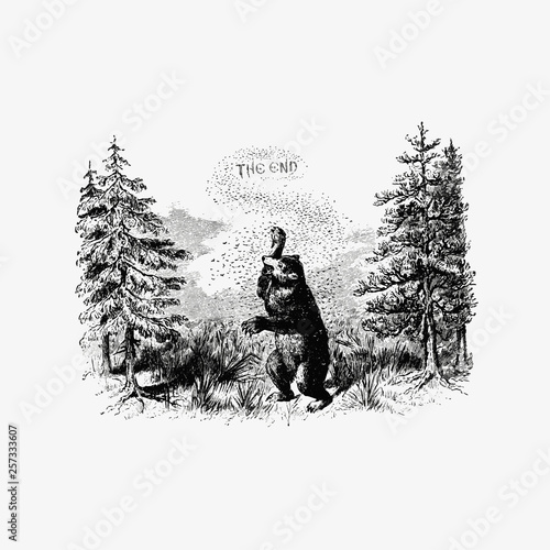 The wolverine vintage artwork