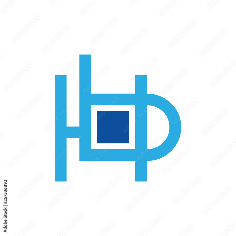 letter hb linked square design geometric logo letter hb linked square design geometric logo