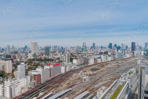 Aerial photography , Cityscape overlooking Tokyo, Japan © chuck hsu