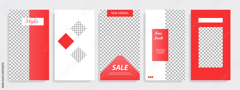 Modern minimal square stripe line shape template in red, black and white color with frame. Corporate advertising template for social media stories, story, business banner, flyer, and brochure. Modern minimal square stripe line shape template in red, black and white color with frame. Corporate advertising template for social media stories, story, business banner, flyer, and brochure.