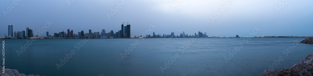 Bahrain skyline looking across to Juffair and the Diplomatic Area, Manama