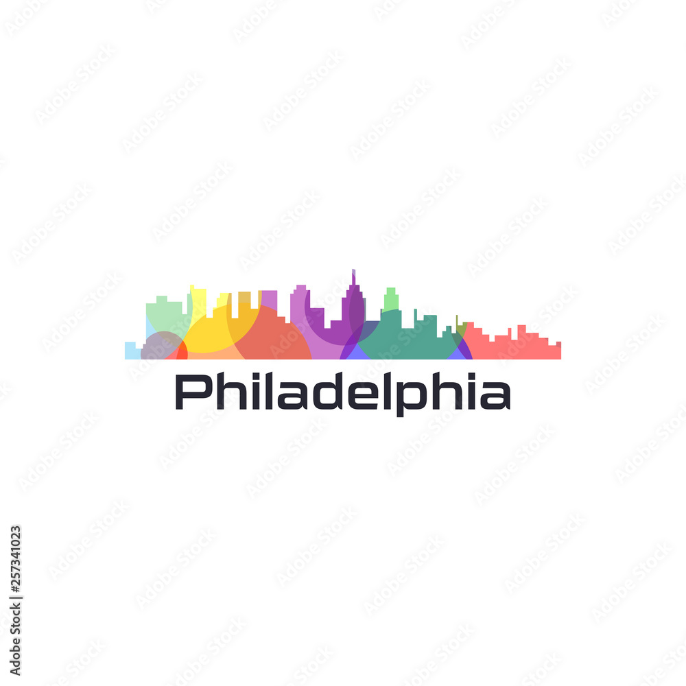 Colorful Town Vector of USA