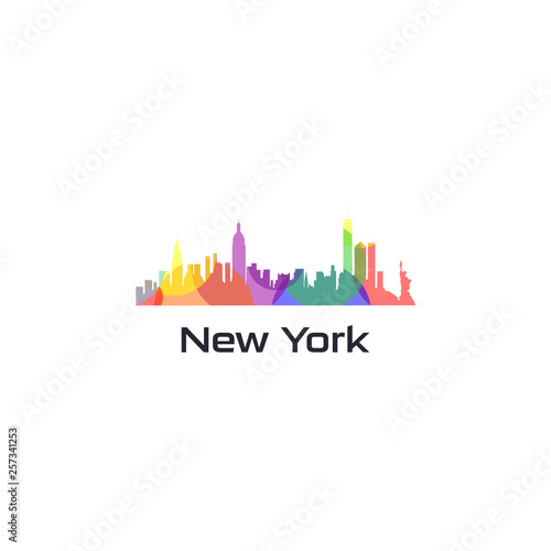 Colorful Town Vector of USA