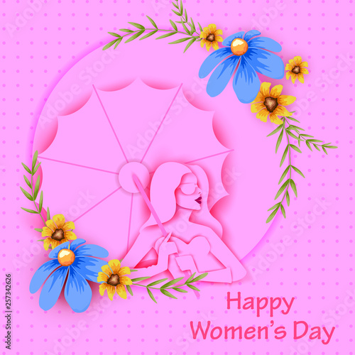 Happy International Women s Day 8th March greetings background