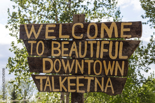 Welcome Sign, Talkeetna, Alaska photo