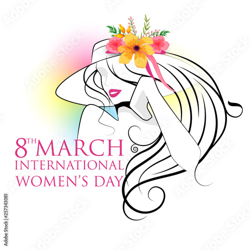 Happy International Women s Day 8th March greetings background