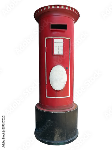 Old red post box