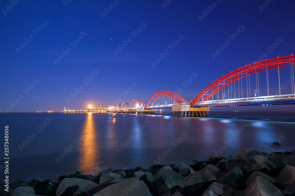 Fototapeta premium cargo terminals in the evening