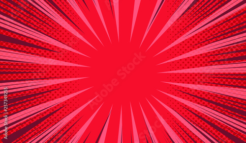 Comic book page explosive red background