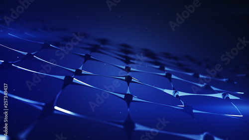 Nanotechnology blue structu...