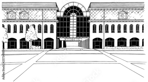 漫画風ペン画イラスト 学校 校舎 Stock イラスト Adobe Stock 漫画風ペン画イラスト 学校 校舎 Stock イラスト Adobe Stock