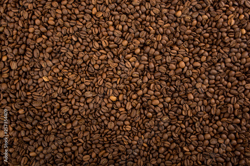 Big pile of coffee beans