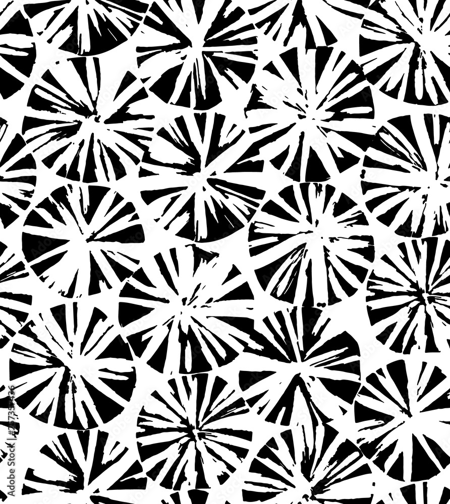 Monochrome background with abstract brush marks. Seamless vector pattern Monochrome background with abstract brush marks. Seamless vector pattern